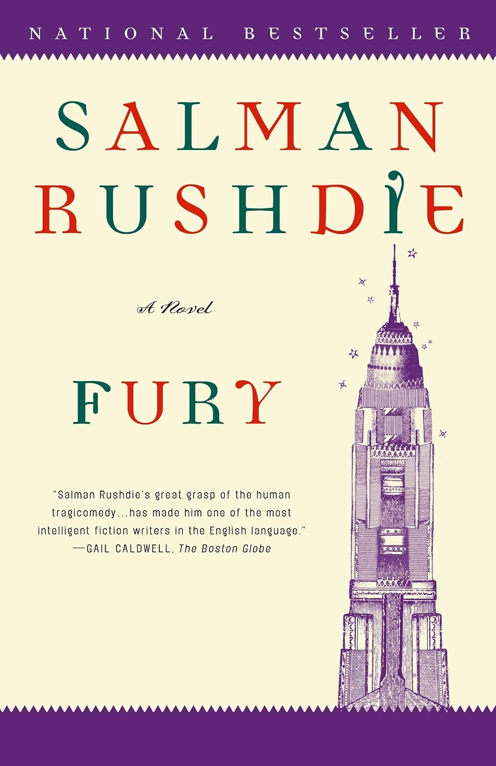 Fury Novel by Salman Rushdie book cover
