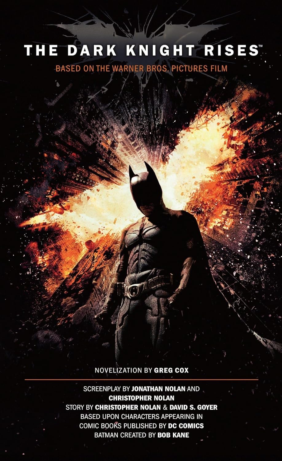 The Dark Knight Rises Novel by Greg Cox book cover