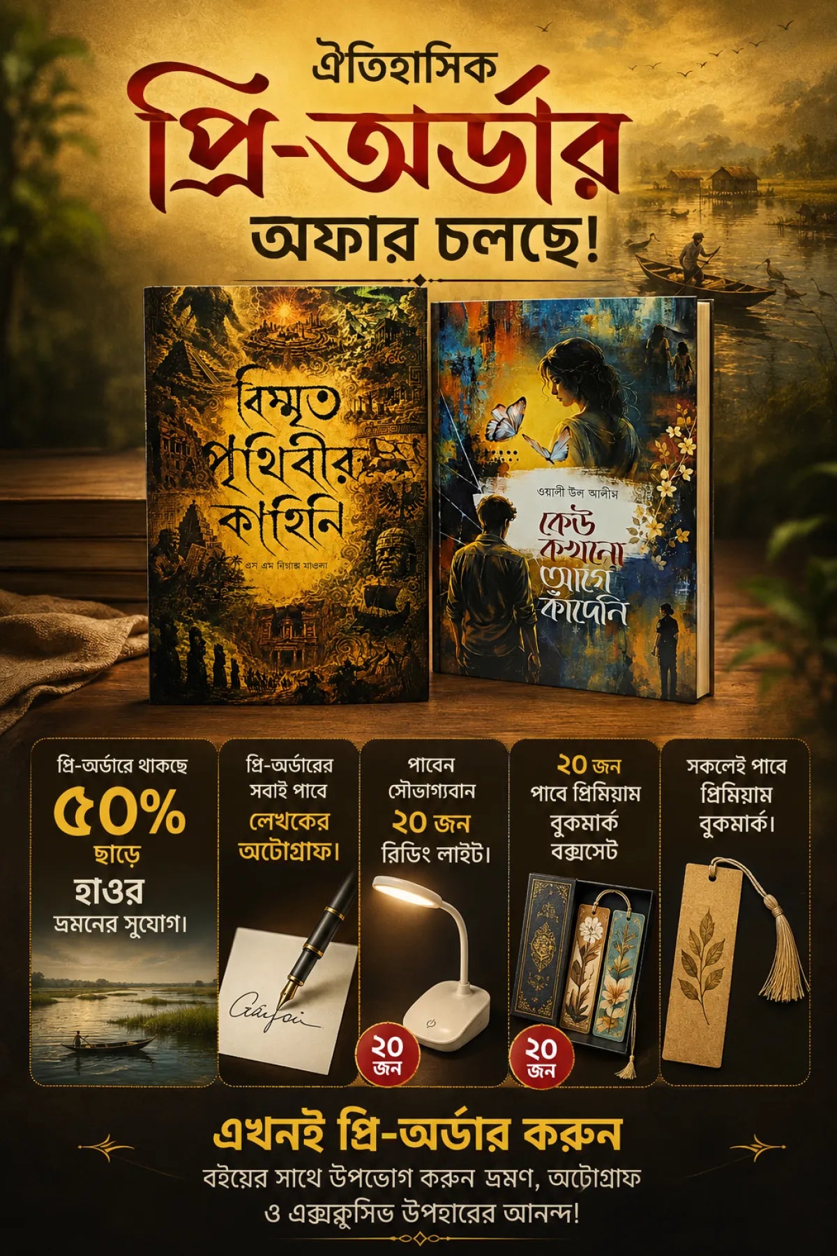 বিস্মৃত পৃথিবীর কাহিনি, এবং কেউ কখনো আগে কাঁদেনি দুটি বইয়ের কম্বোসেট।