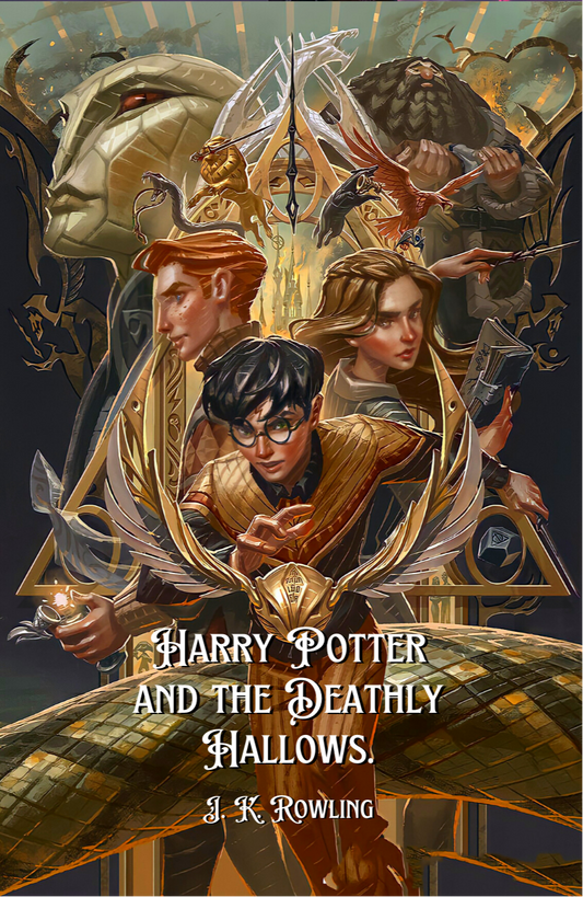 Harry Potter and the Deathly Hallows Novel by J. K. Rowling book cover