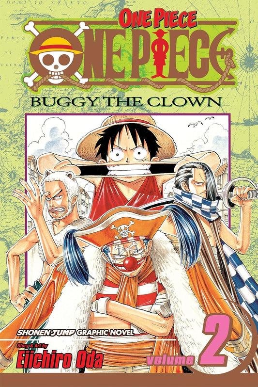 One Piece Volume 2 Buggy the Clown - Manga by Eiichiro Oda book cover