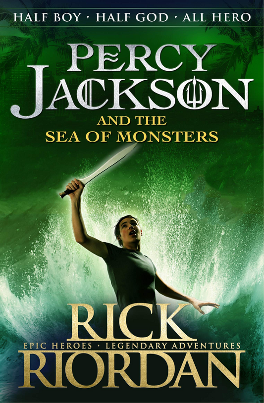 The Sea of Monsters Novel by Rick Riordan book cover