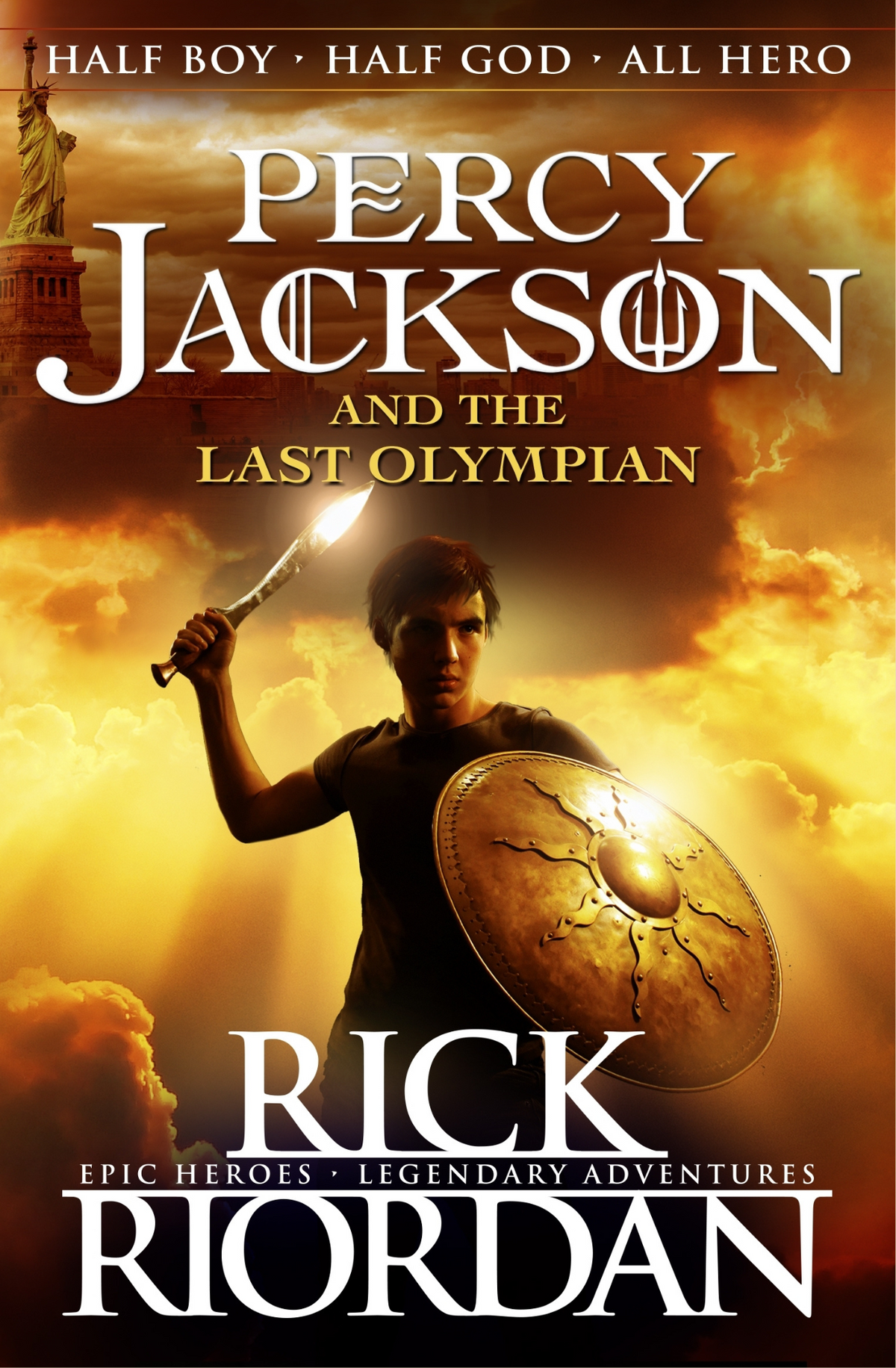Percy Jackson and the Last Olympian Novel by Rick Riordan book cover