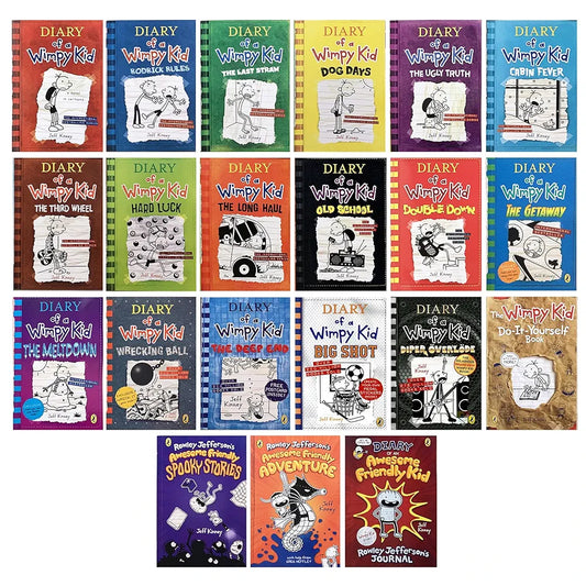 complete Diary of a Wimpy Kid series book set including 21 books (Yellowish Print)