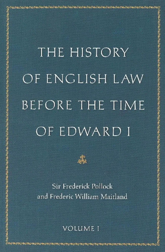 History of English Law by F. W. Maitland & Pollock book cover