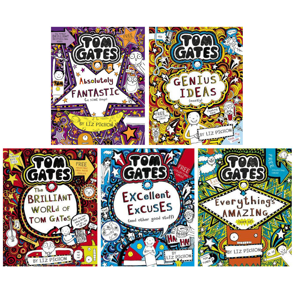 Tom Gates Series 1 Liz Pichon Collection 1 - 5 Books Set