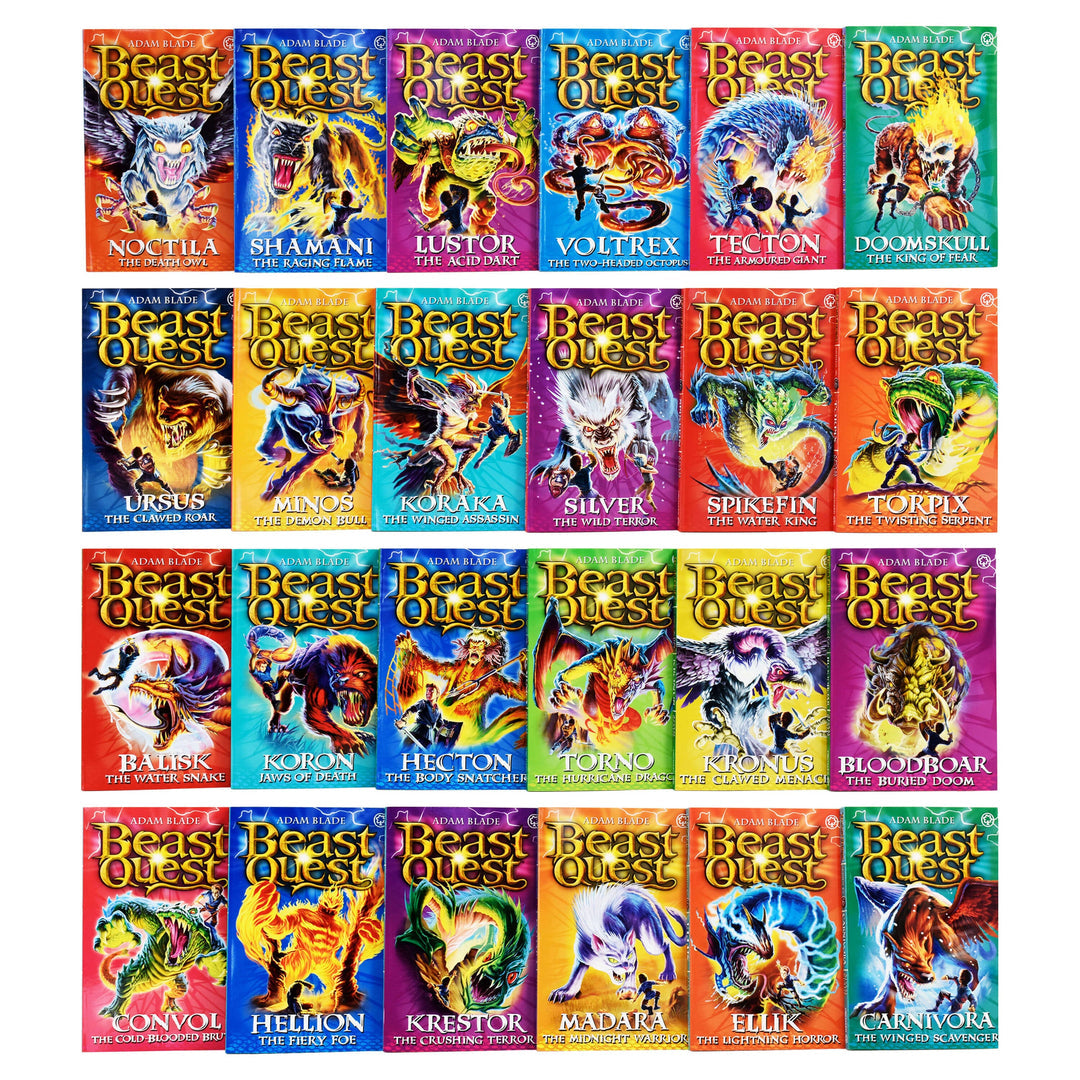 Beast Quest Series 7 To 10 By Adam Blade 24 Books Collection Set – Ages 7-9 - Paperback