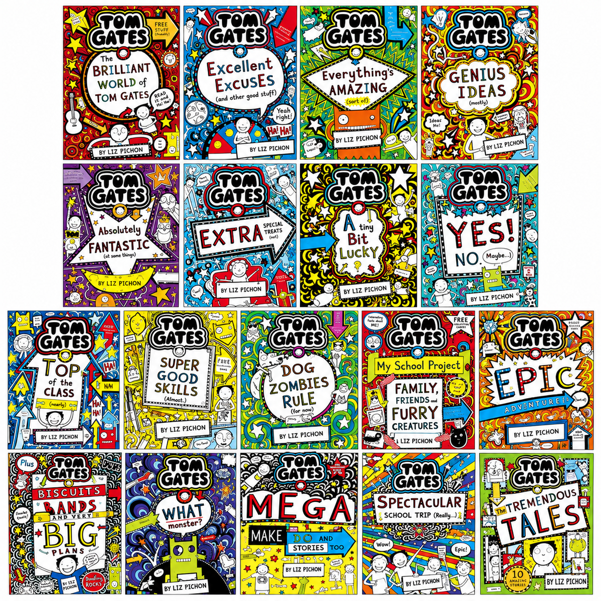 Tom gates series 18 books by Liz Pichon Collection