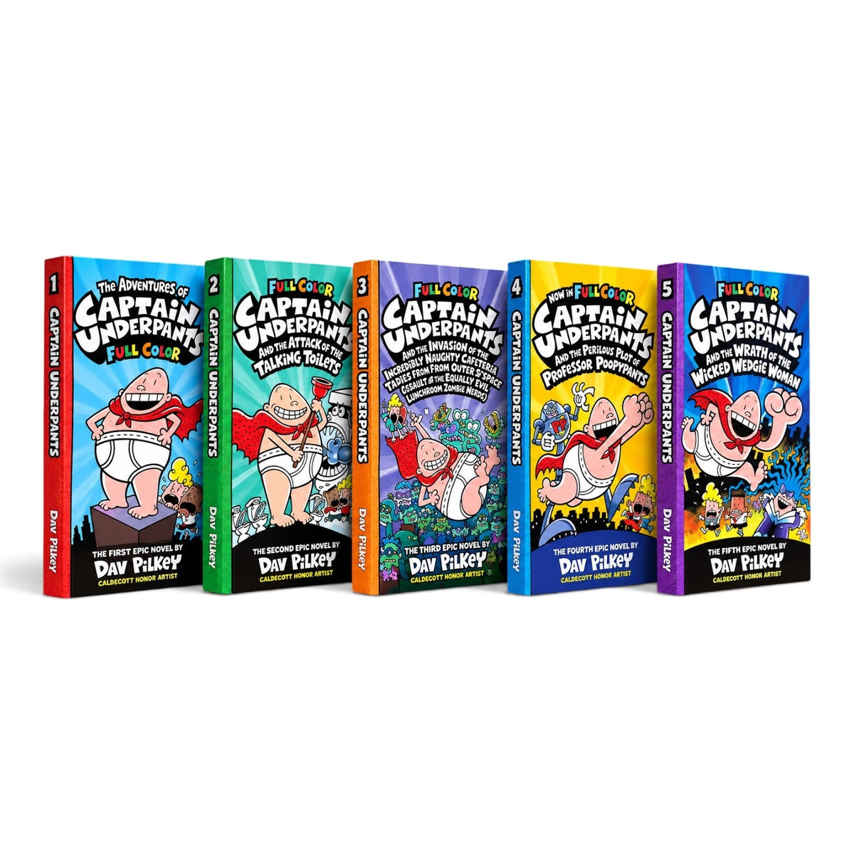 Captain Underpants Books 1-5 Complete (Black and white )